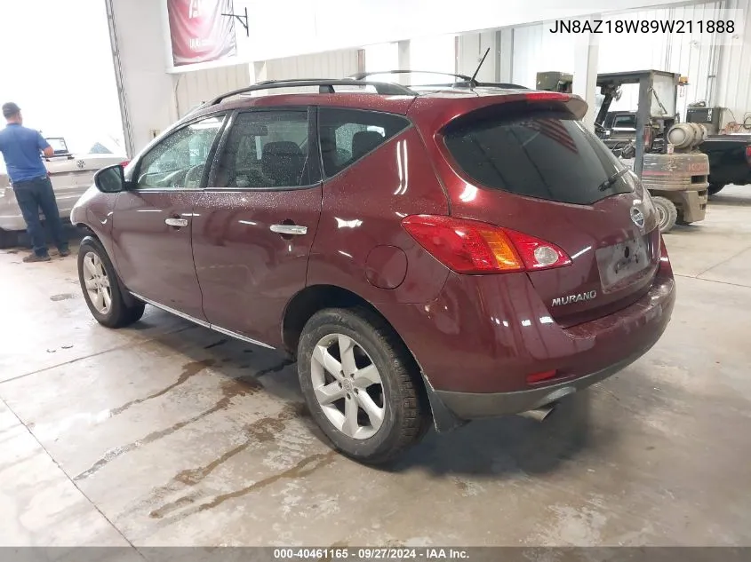 JN8AZ18W89W211888 2009 Nissan Murano Sl