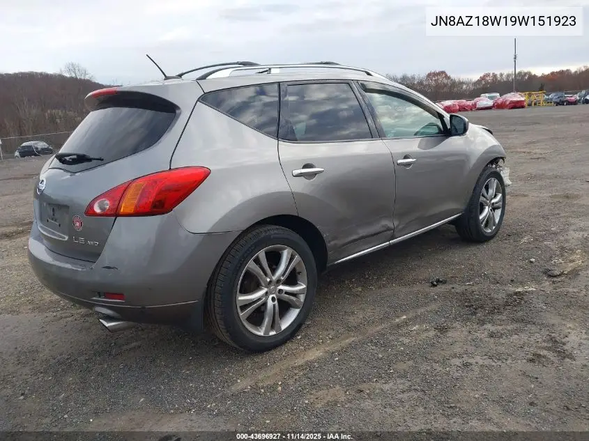 JN8AZ18W19W151923 2009 Nissan Murano Le