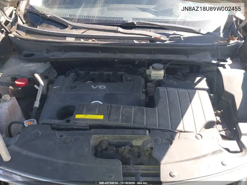 JN8AZ18U89W002455 2009 Nissan Murano Sl