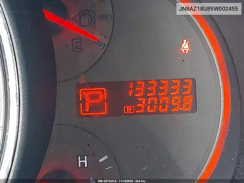 JN8AZ18U89W002455 2009 Nissan Murano Sl