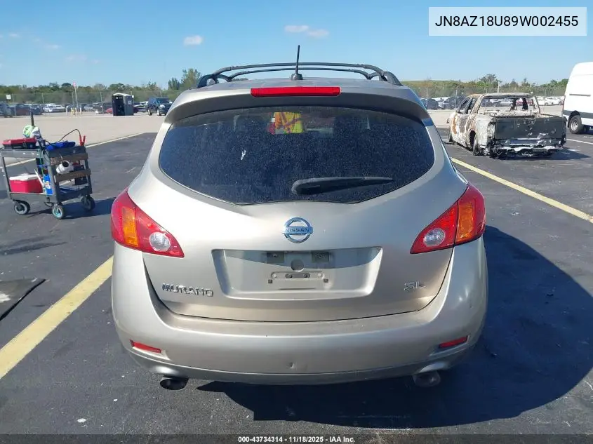 JN8AZ18U89W002455 2009 Nissan Murano Sl