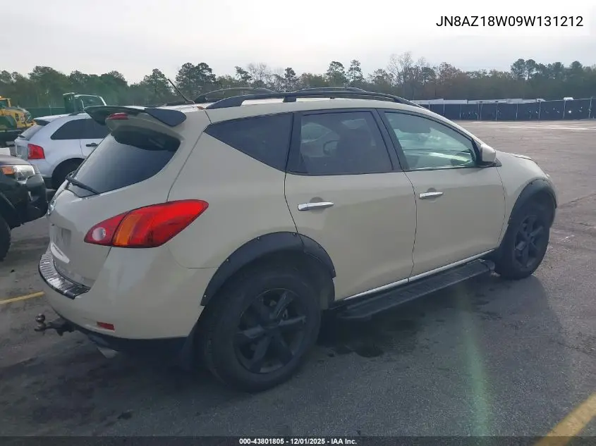 JN8AZ18W09W131212 2009 Nissan Murano S