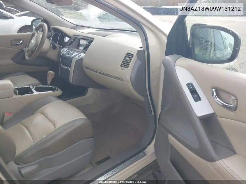 JN8AZ18W09W131212 2009 Nissan Murano S