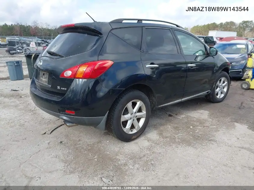JN8AZ18W89W143544 2009 Nissan Murano S