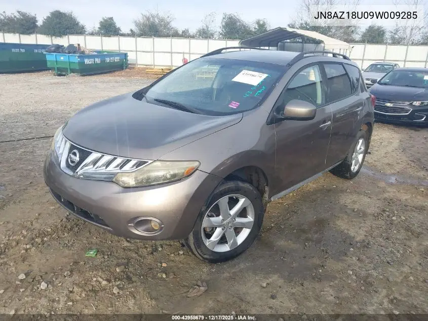 JN8AZ18U09W009285 2009 Nissan Murano Sl