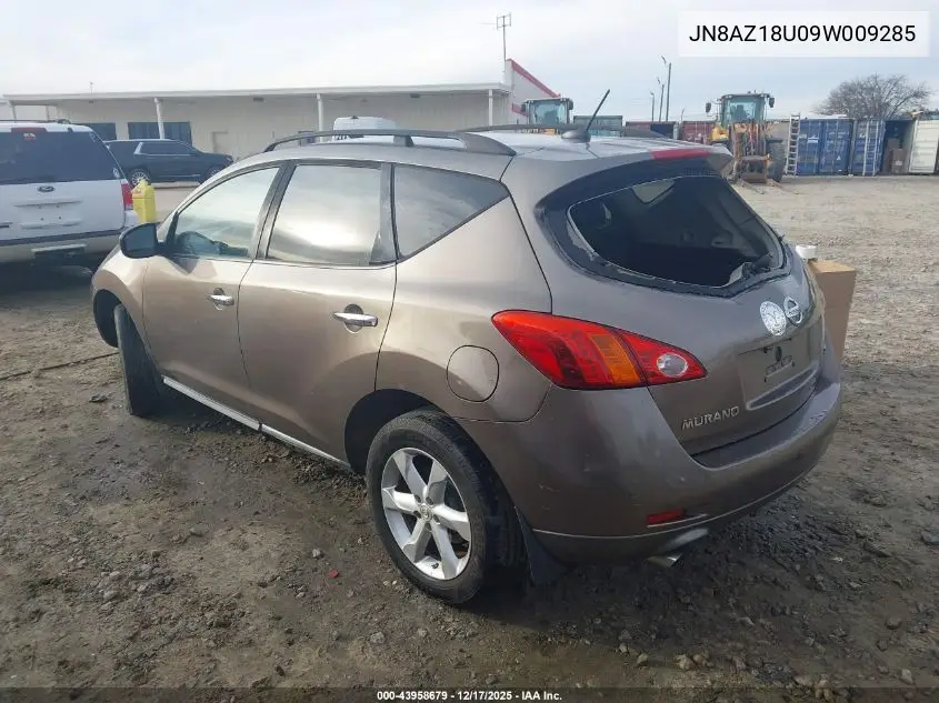 JN8AZ18U09W009285 2009 Nissan Murano Sl