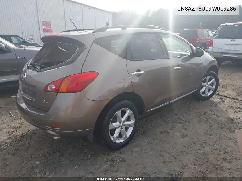JN8AZ18U09W009285 2009 Nissan Murano Sl