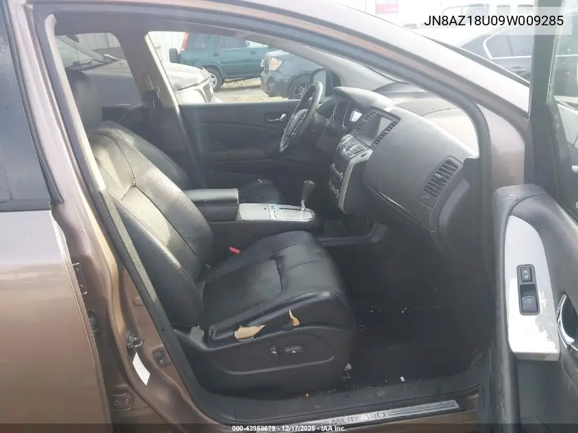 JN8AZ18U09W009285 2009 Nissan Murano Sl
