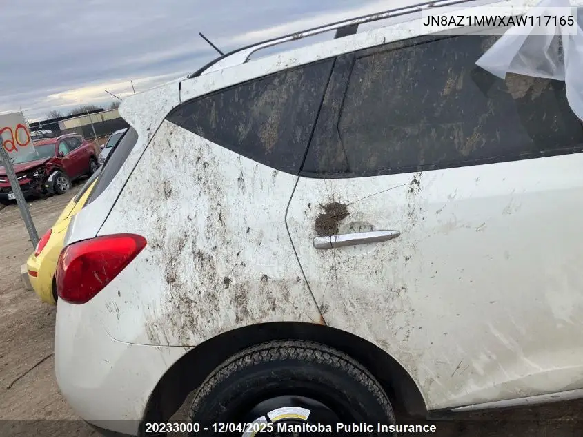 JN8AZ1MWXAW117165 2010 Nissan Murano Le