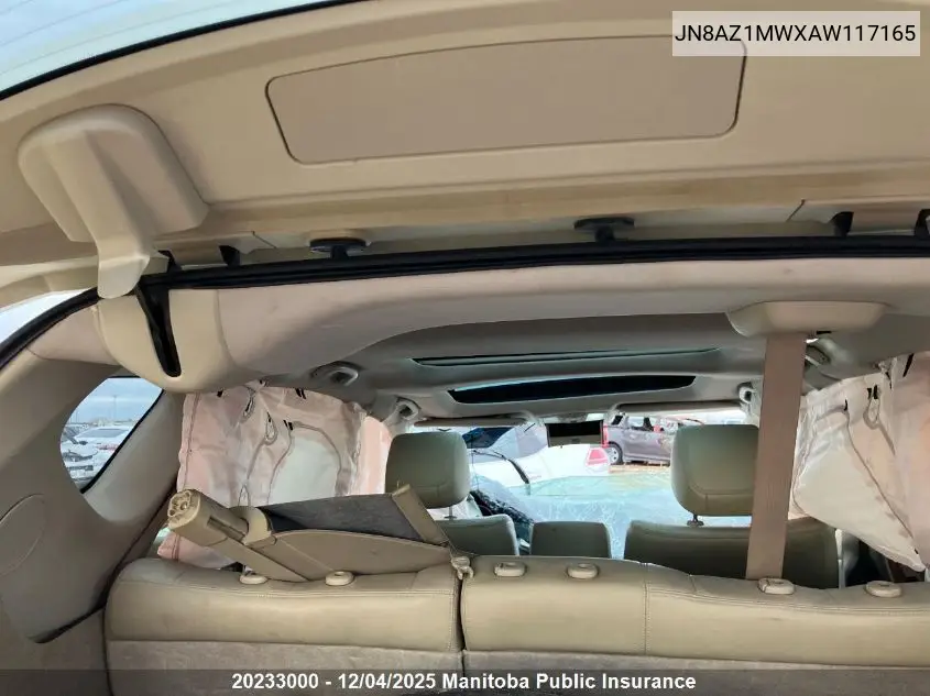 JN8AZ1MWXAW117165 2010 Nissan Murano Le