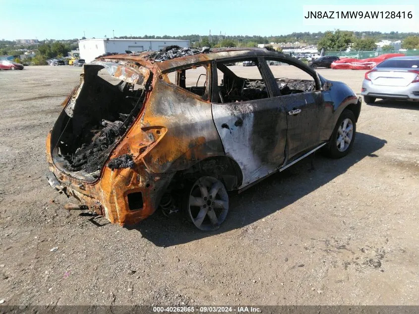 2010 Nissan Murano Sl VIN: JN8AZ1MW9AW128416 Lot: 40262865