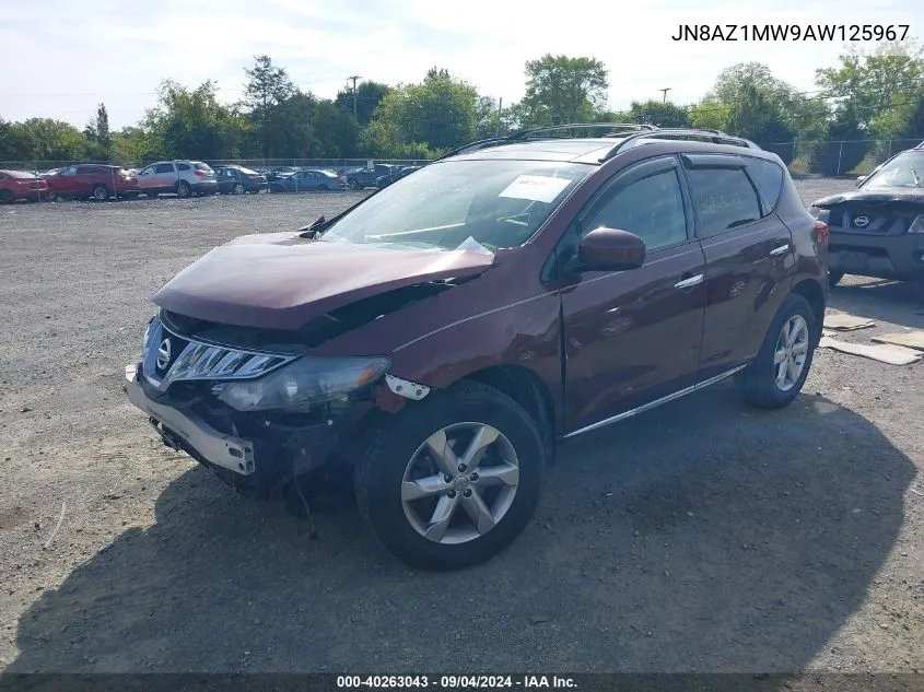 2010 Nissan Murano Sl VIN: JN8AZ1MW9AW125967 Lot: 40263043