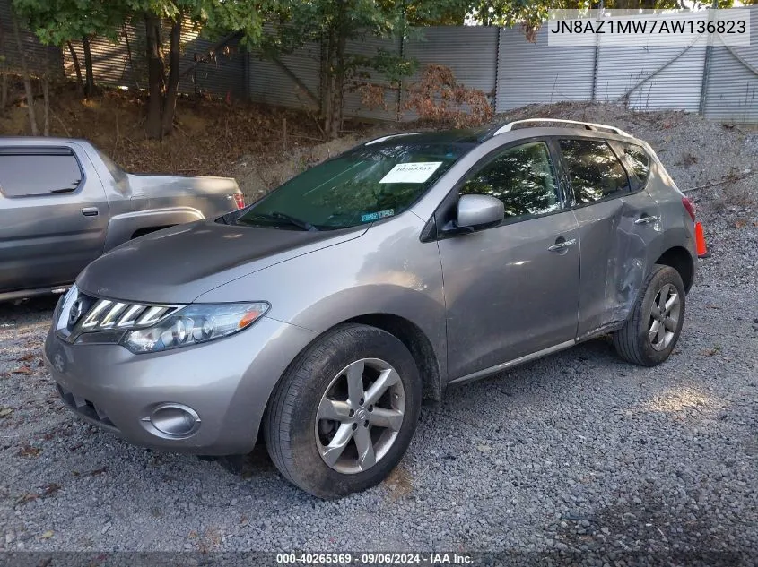 2010 Nissan Murano S/Sl/Le VIN: JN8AZ1MW7AW136823 Lot: 40265369