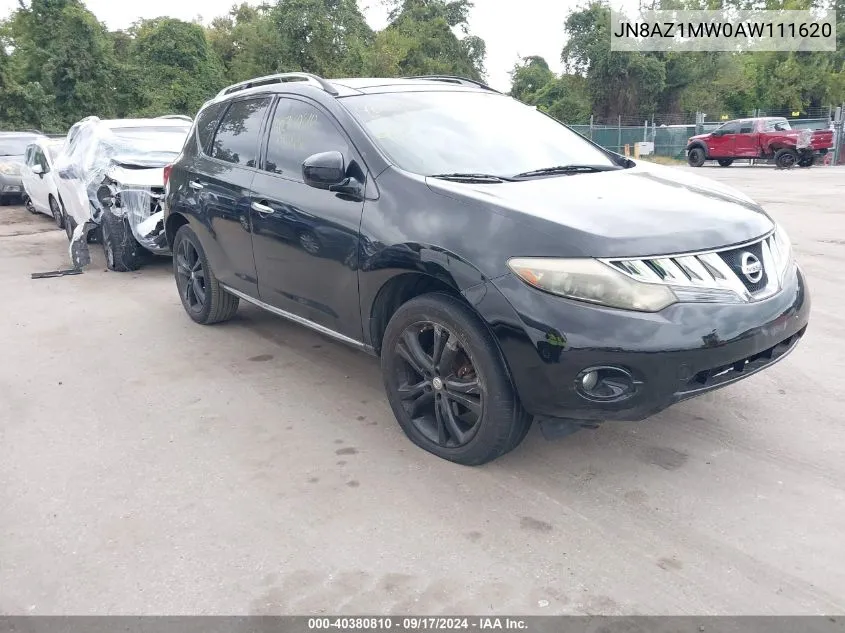 2010 Nissan Murano Le VIN: JN8AZ1MW0AW111620 Lot: 40380810