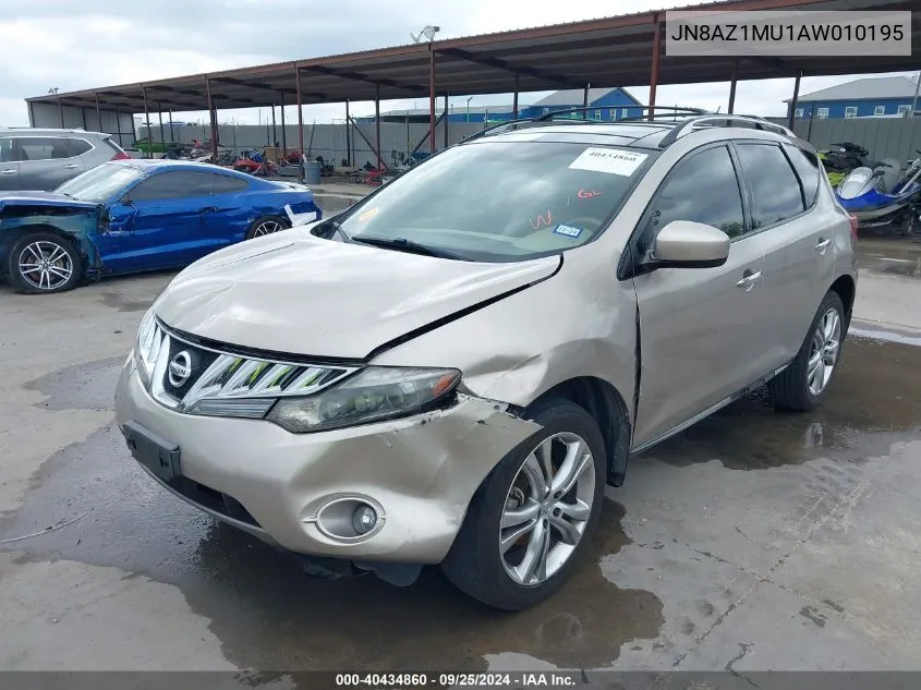 2010 Nissan Murano Le VIN: JN8AZ1MU1AW010195 Lot: 40434860