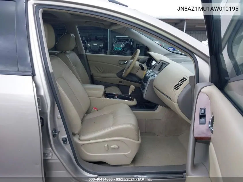 JN8AZ1MU1AW010195 2010 Nissan Murano Le