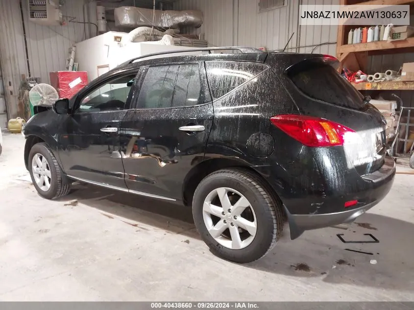 JN8AZ1MW2AW130637 2010 Nissan Murano S/Sl/Le