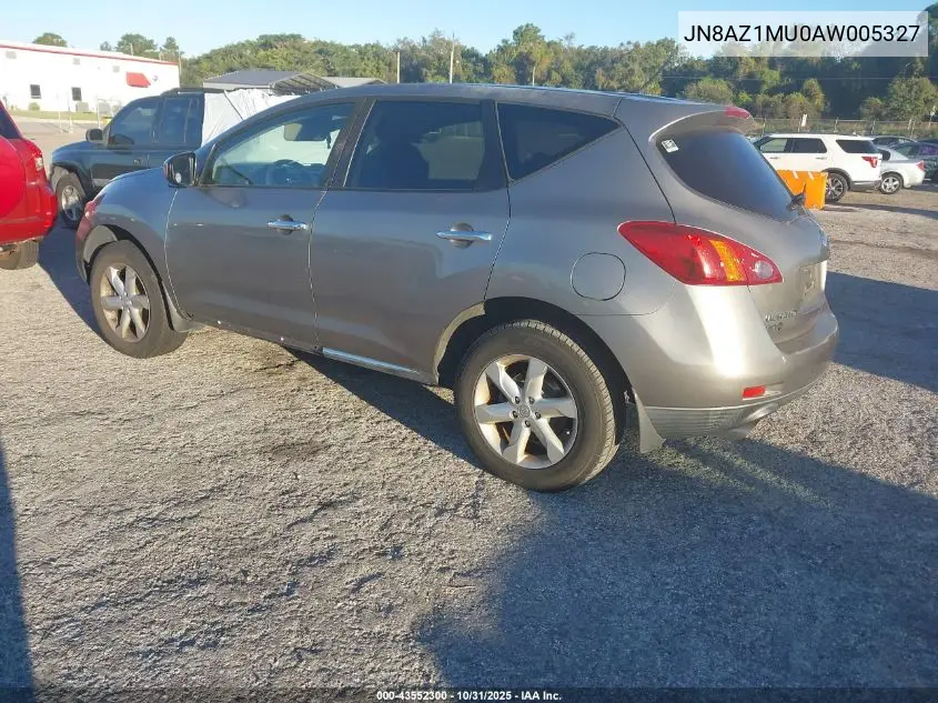 JN8AZ1MU0AW005327 2010 Nissan Murano S/Sl/Le