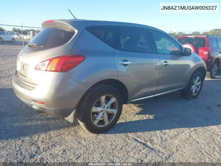 JN8AZ1MU0AW005327 2010 Nissan Murano S/Sl/Le