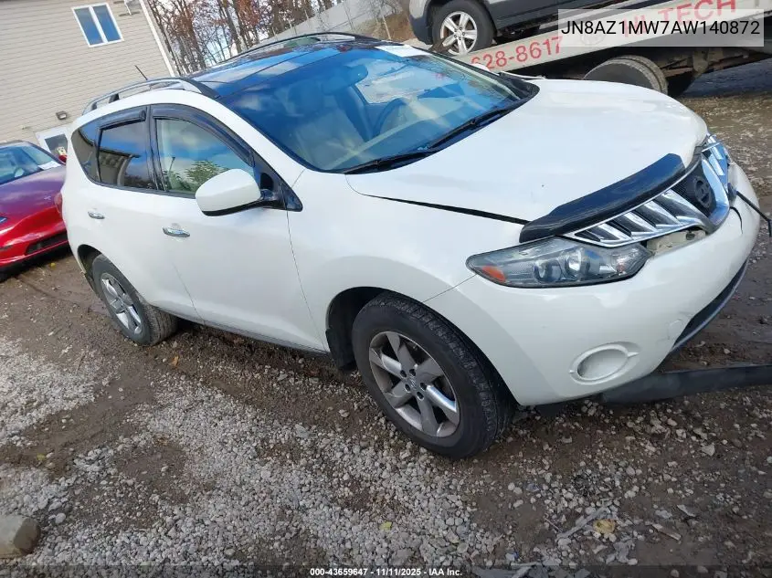 JN8AZ1MW7AW140872 2010 Nissan Murano Sl