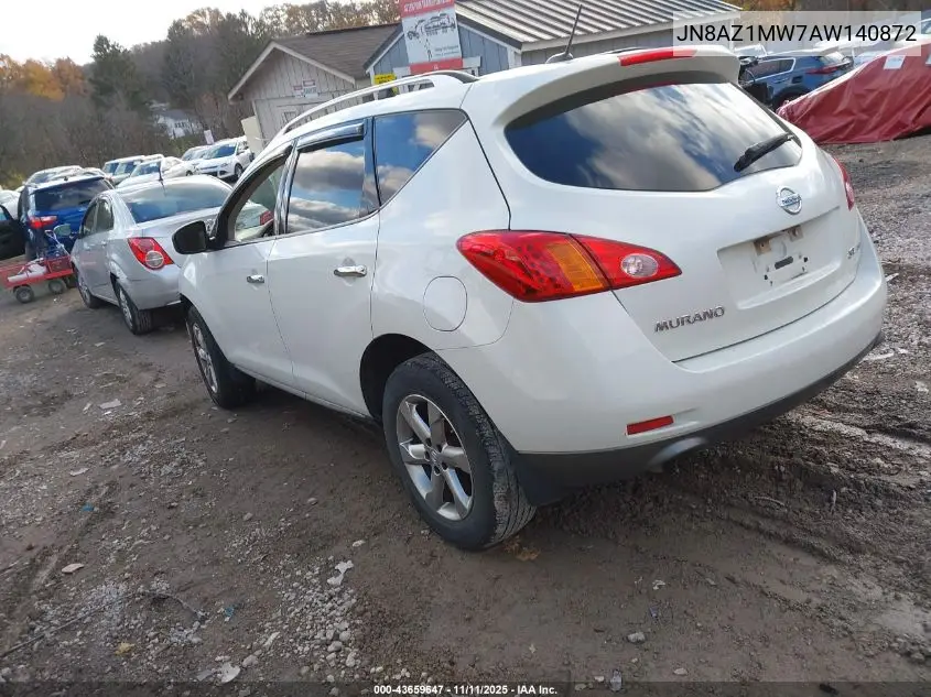 JN8AZ1MW7AW140872 2010 Nissan Murano Sl