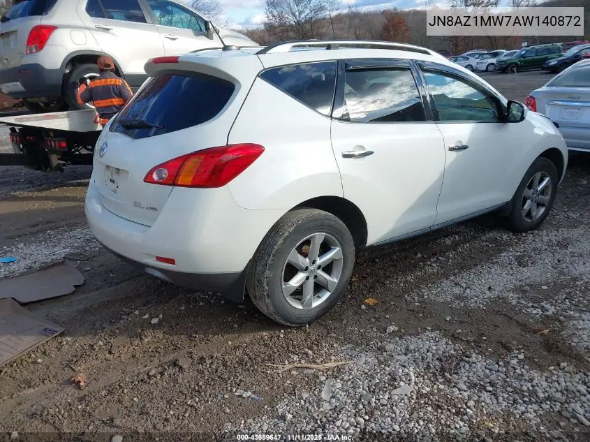JN8AZ1MW7AW140872 2010 Nissan Murano Sl