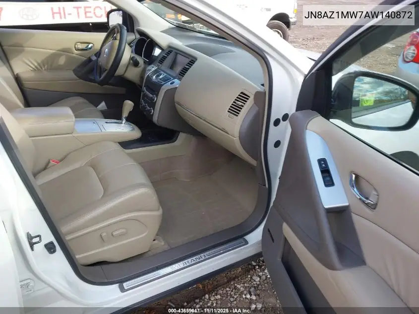 JN8AZ1MW7AW140872 2010 Nissan Murano Sl