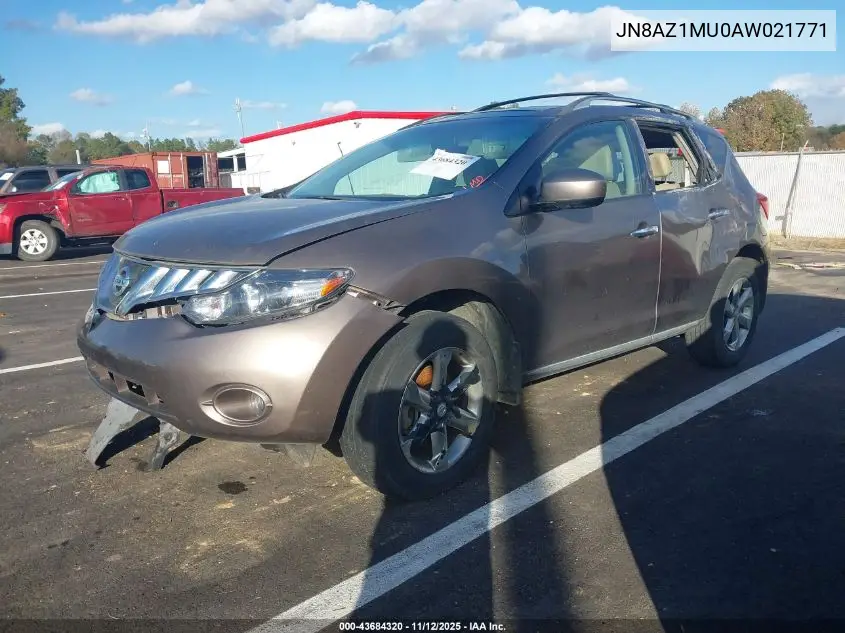 JN8AZ1MU0AW021771 2010 Nissan Murano Sl