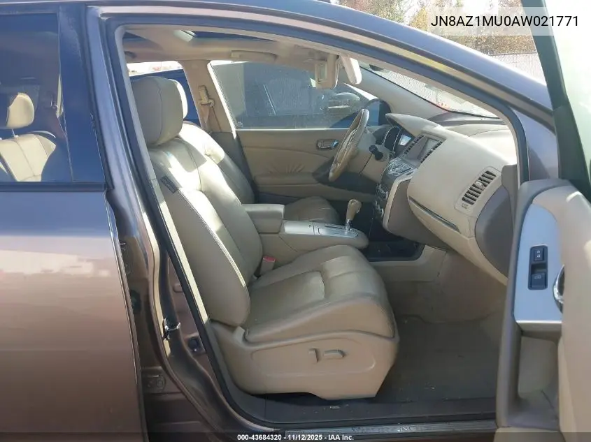 JN8AZ1MU0AW021771 2010 Nissan Murano Sl