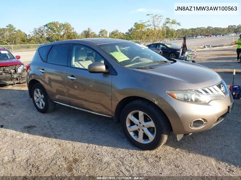 JN8AZ1MW3AW100563 2010 Nissan Murano S