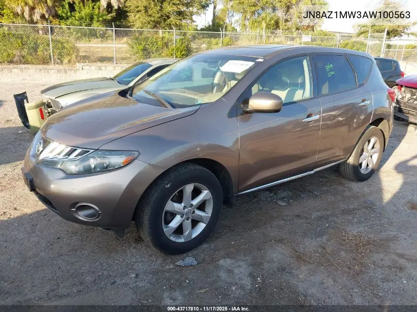JN8AZ1MW3AW100563 2010 Nissan Murano S
