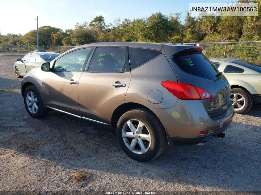 JN8AZ1MW3AW100563 2010 Nissan Murano S