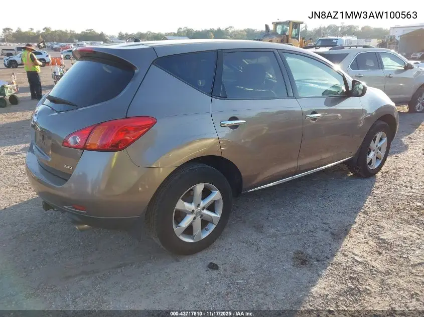 JN8AZ1MW3AW100563 2010 Nissan Murano S