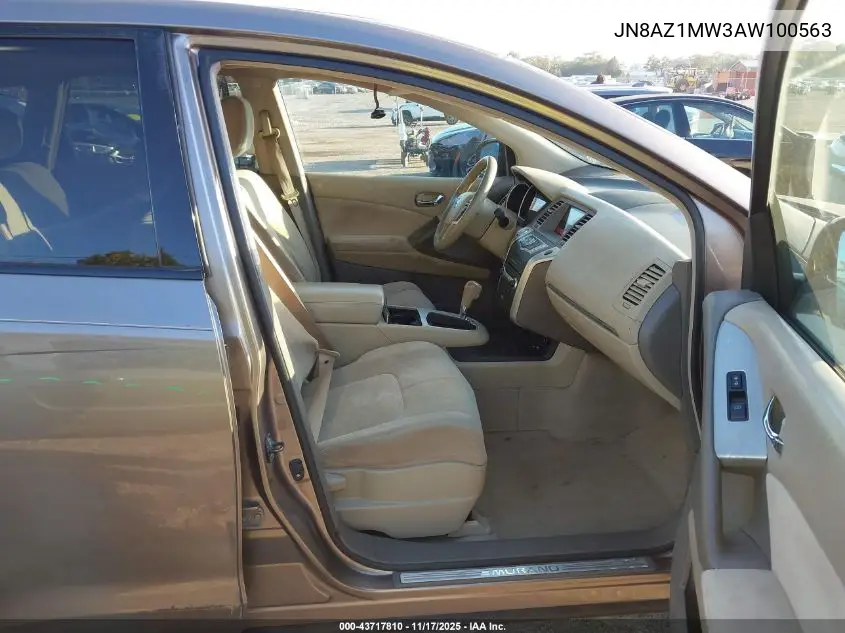 JN8AZ1MW3AW100563 2010 Nissan Murano S
