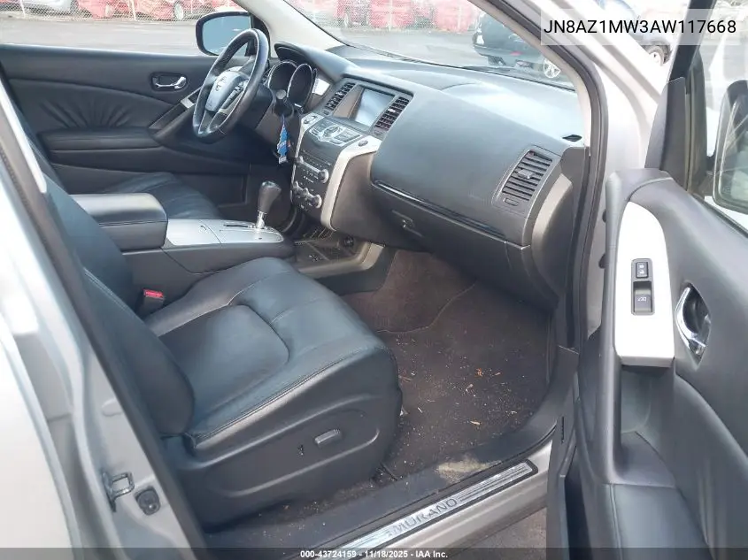JN8AZ1MW3AW117668 2010 Nissan Murano Sl
