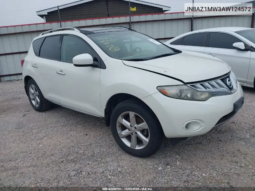 JN8AZ1MW3AW124572 2010 Nissan Murano Sl