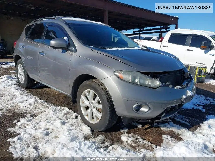 JN8AZ1MW9AW130389 2010 Nissan Murano Sl
