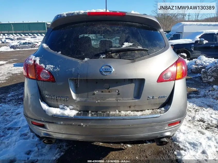 JN8AZ1MW9AW130389 2010 Nissan Murano Sl