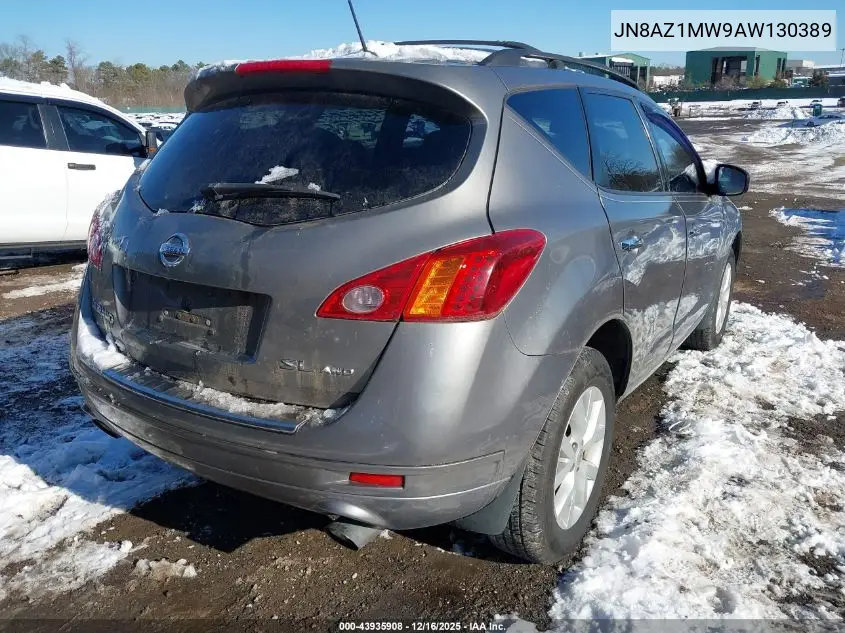 JN8AZ1MW9AW130389 2010 Nissan Murano Sl