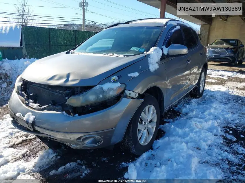 JN8AZ1MW9AW130389 2010 Nissan Murano Sl