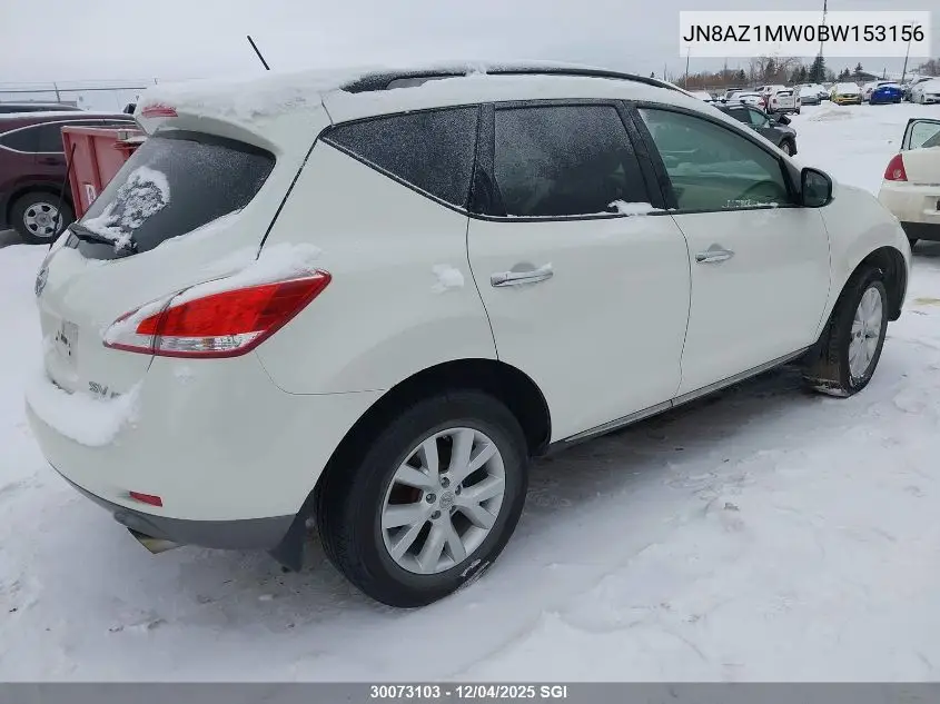 JN8AZ1MW0BW153156 2011 Nissan Murano S/Sl/Le
