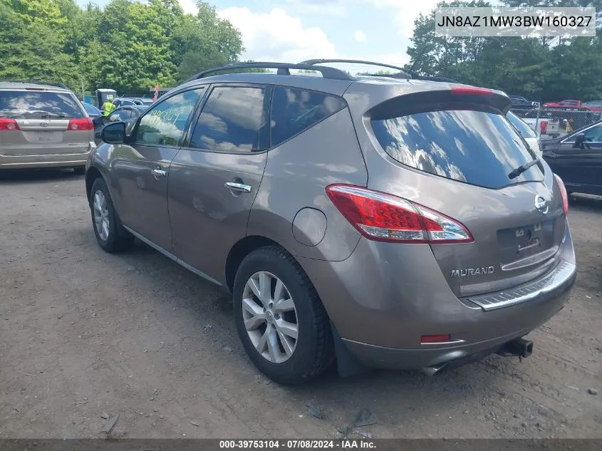 2011 Nissan Murano S/Sl/Le VIN: JN8AZ1MW3BW160327 Lot: 39823022