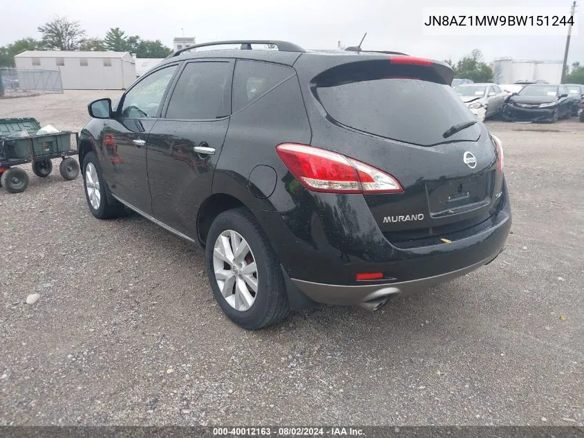 JN8AZ1MW9BW151244 2011 Nissan Murano Sl