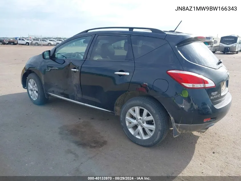 2011 Nissan Murano Sl VIN: JN8AZ1MW9BW166343 Lot: 40133970