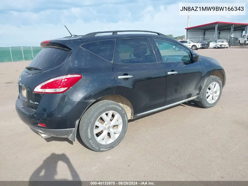 2011 Nissan Murano Sl VIN: JN8AZ1MW9BW166343 Lot: 40133970