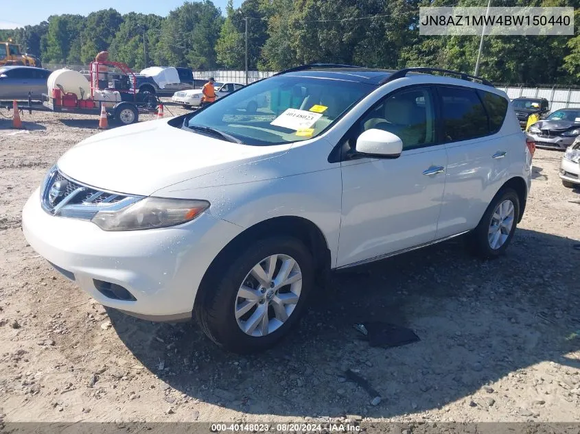 2011 Nissan Murano Sl VIN: JN8AZ1MW4BW150440 Lot: 40148023