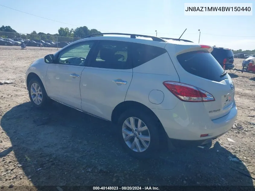 2011 Nissan Murano Sl VIN: JN8AZ1MW4BW150440 Lot: 40148023