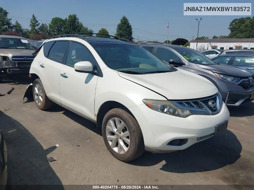 JN8AZ1MWXBW183572 2011 Nissan Murano Sl