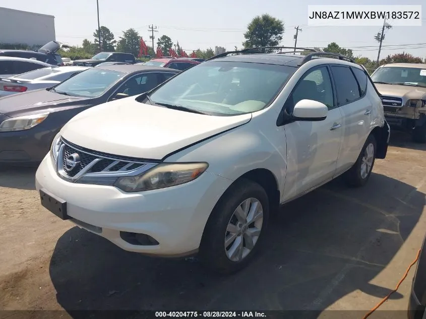 JN8AZ1MWXBW183572 2011 Nissan Murano Sl