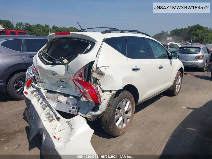 2011 Nissan Murano Sl VIN: JN8AZ1MWXBW183572 Lot: 40204775